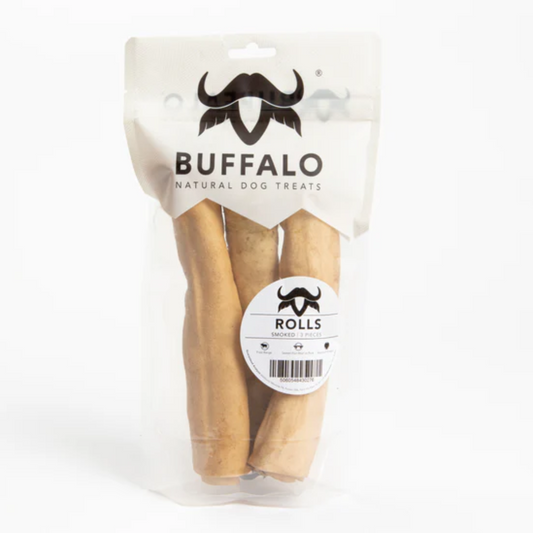 Buffalo 8" Rolls Smoked Dog Treats (3PK)