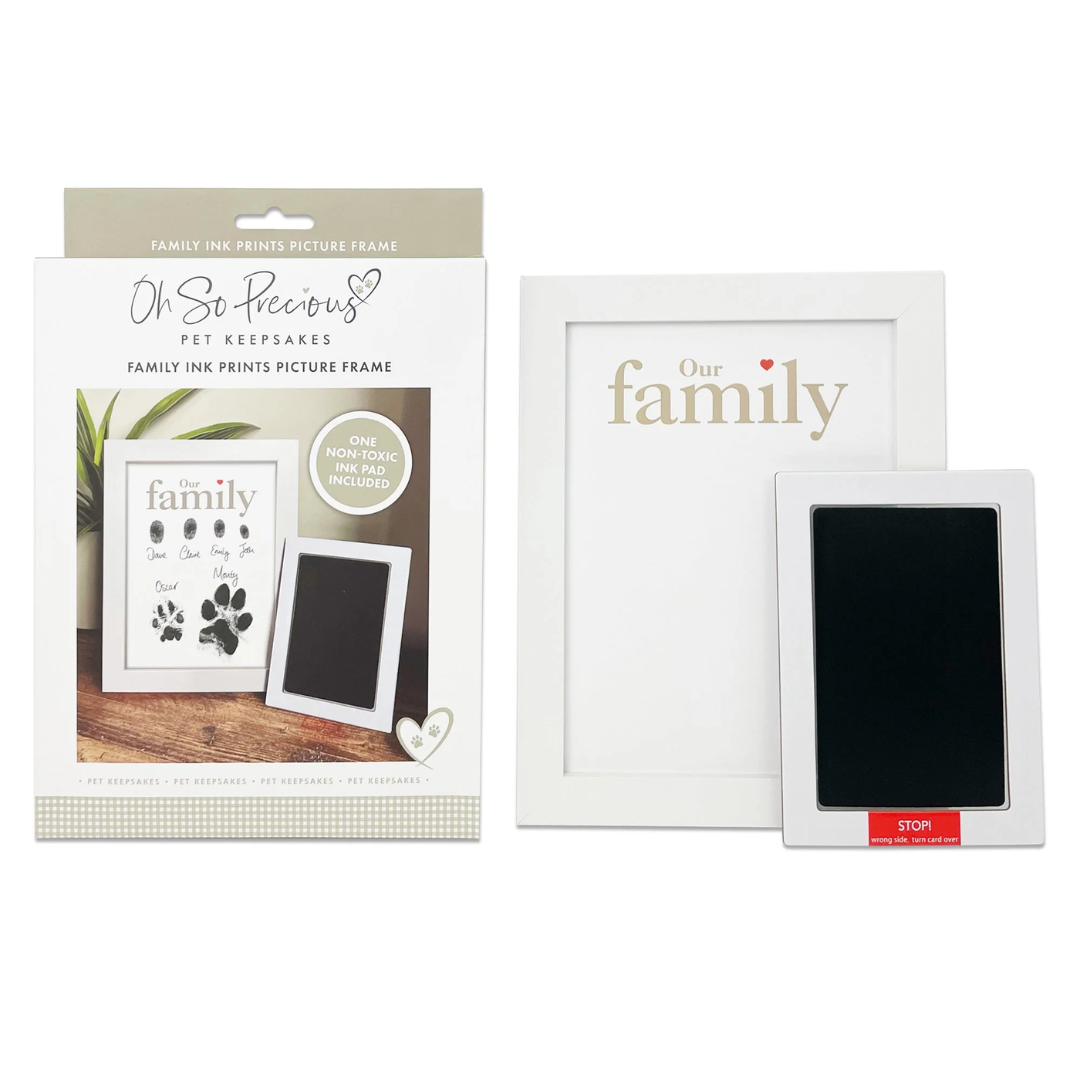 Family Finger & Pet Paw Print Frame With Ink Kit