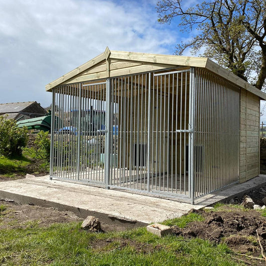 Benchmark Dog Kennel - Double 10 x 10ft, Premium Wood Range