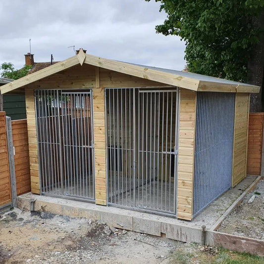 Benchmark Dog Kennel - Double 10 x 8ft, Premium Wood Range