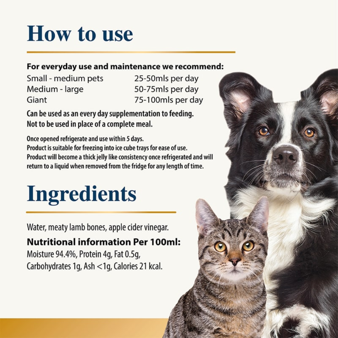 Lamb Bone Broth Liquid for Pets