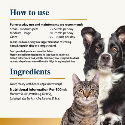 Lamb Bone Broth Liquid for Pets