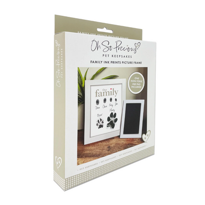 Family Finger & Pet Paw Print Frame With Ink Kit