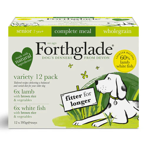 Senior Lamb, White Fish, Brown Rice & Vegetables Wet Dog Food - Variety Pack