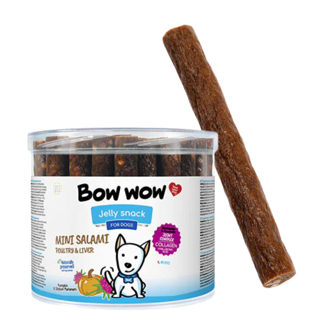 Mini Salami Poultry & Liver Jelly Dog Treats  (60 Sticks)