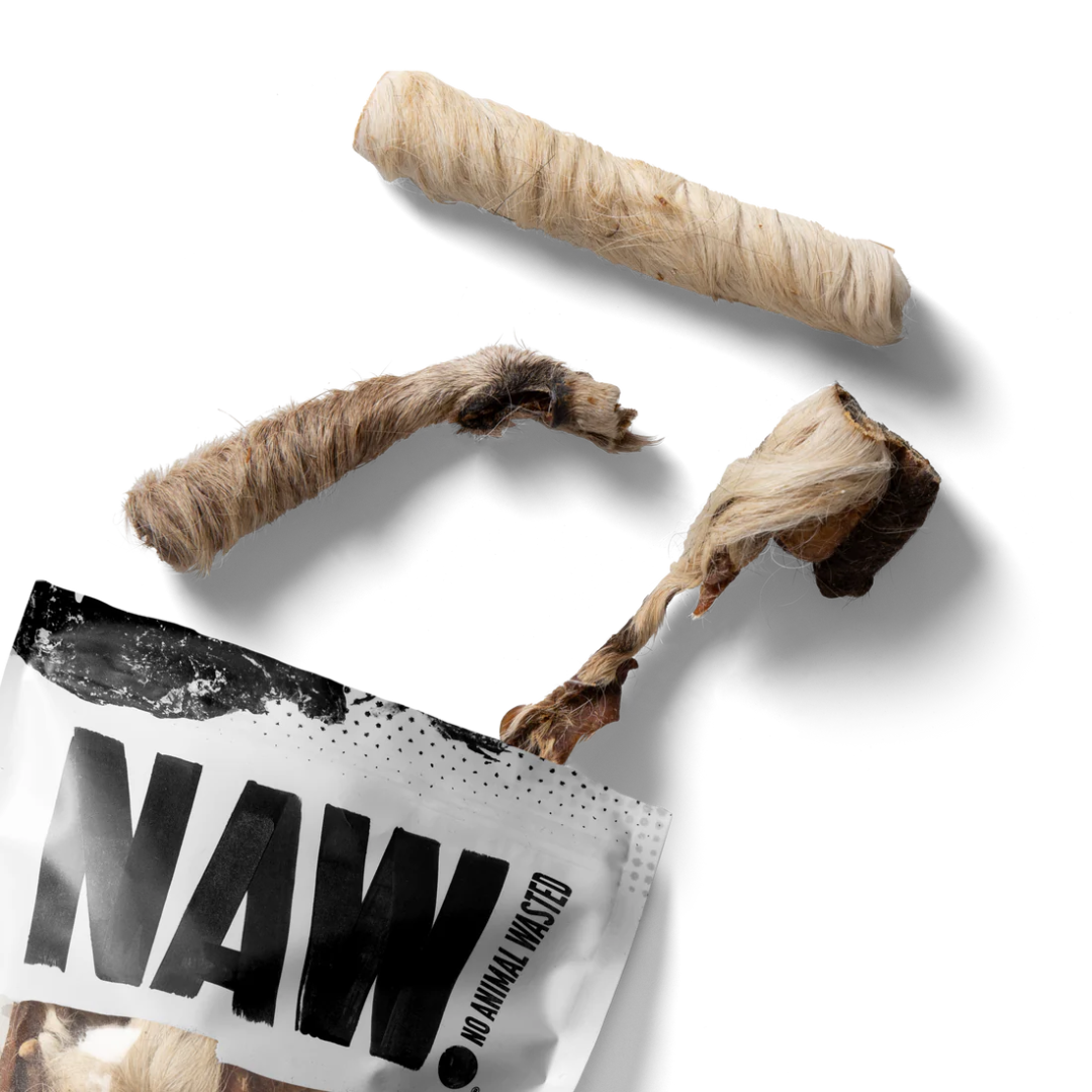 NAW Hairy Beef Head Skin Dog Treats