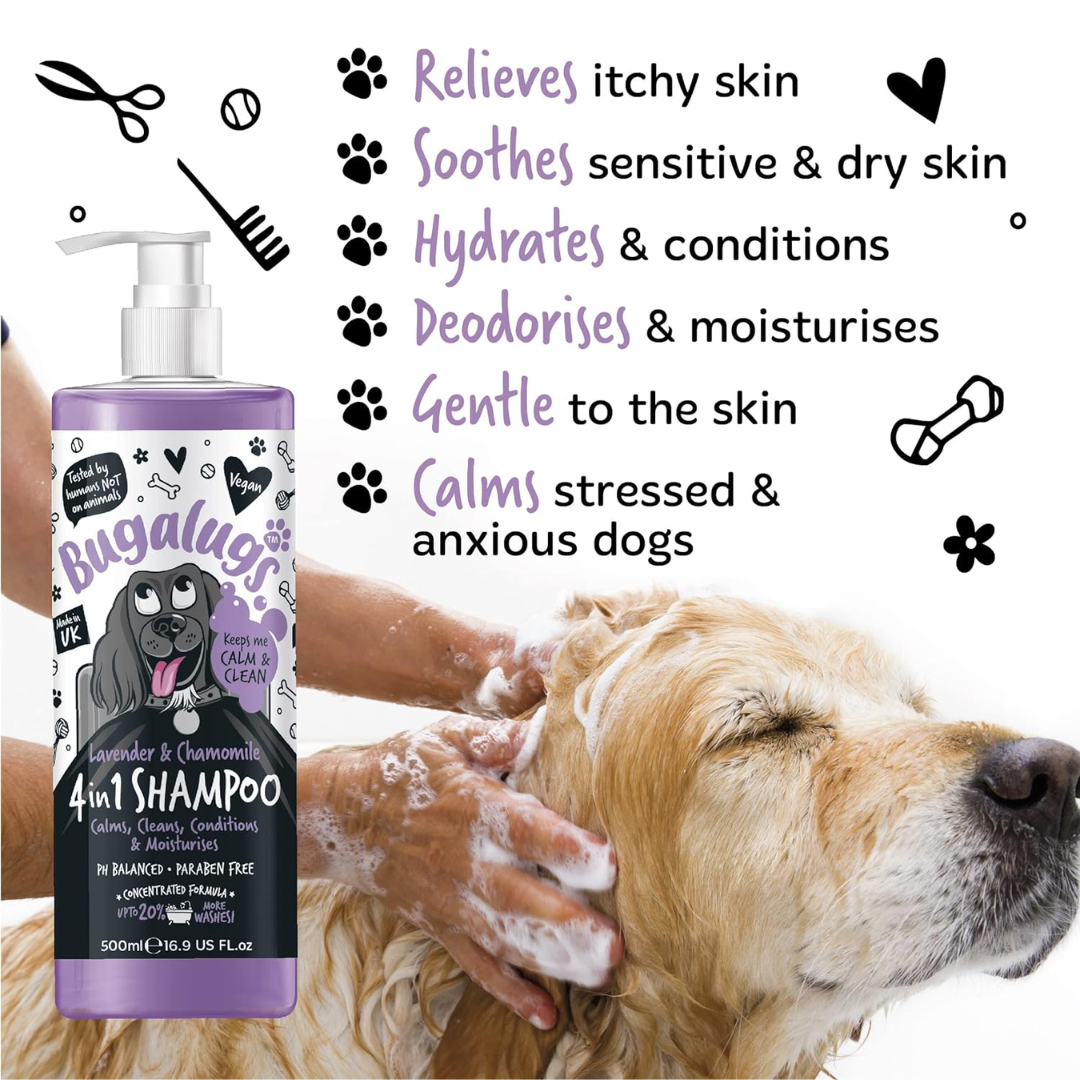 Bugalugs Lavender & Chamomile 4 in 1 Dog Shampoo