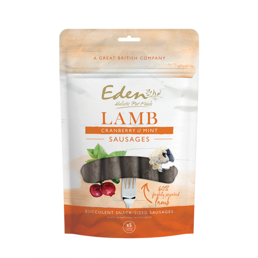 Eden Lamb, Cranberry & Mint Sausages 5pc