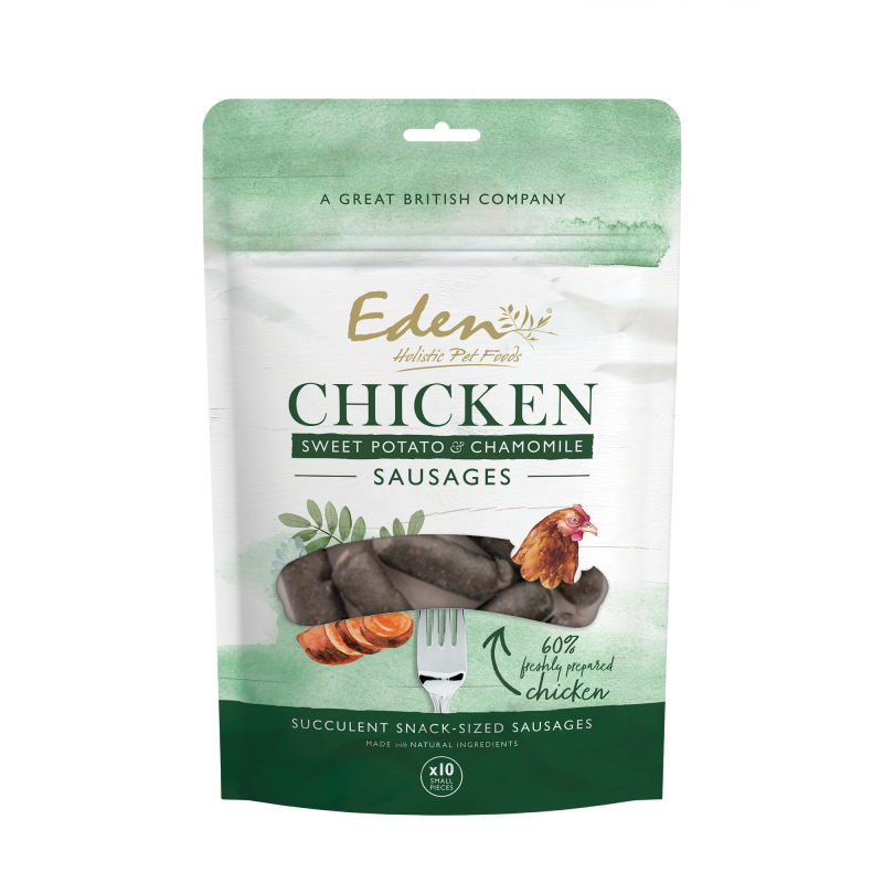 Eden Chicken, Sweet Potato & Chamomile Sausages 10pc