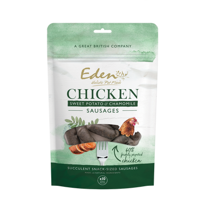 Eden Chicken, Sweet Potato & Chamomile Sausages 10pc