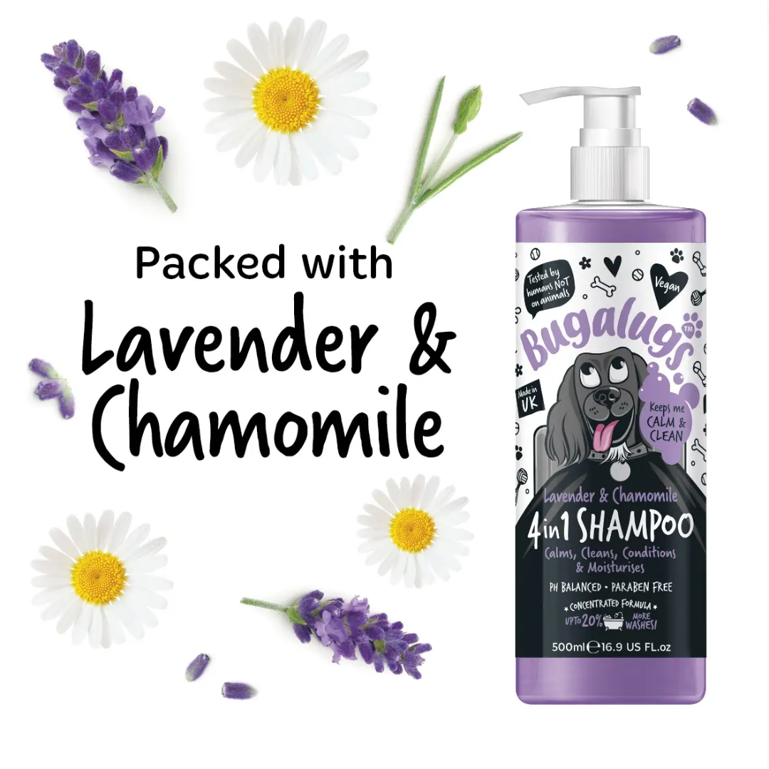Bugalugs Lavender & Chamomile 4 in 1 Dog Shampoo