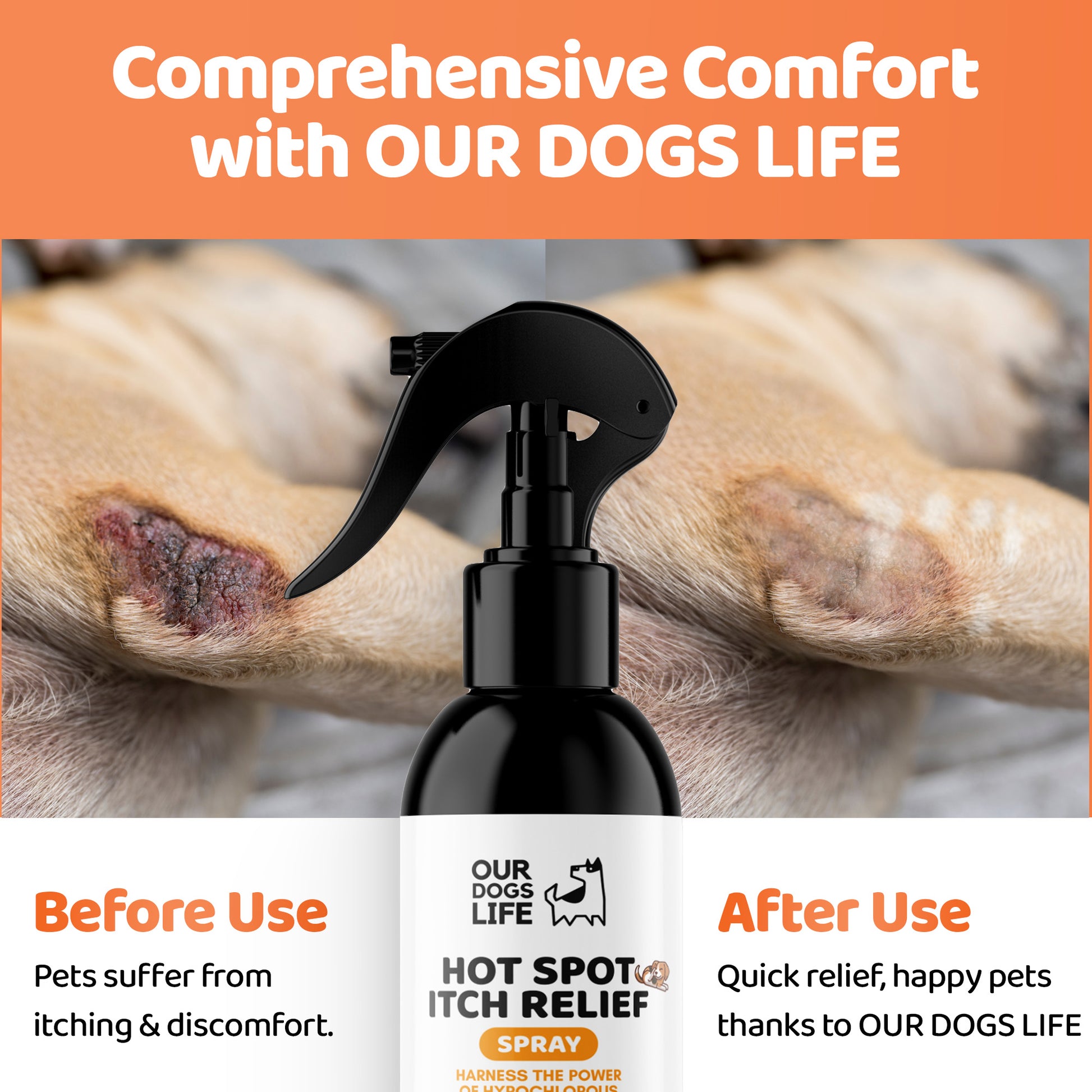Itch Spray for Dogs Soothe Heal Itchy Skin – OurPetsLife
