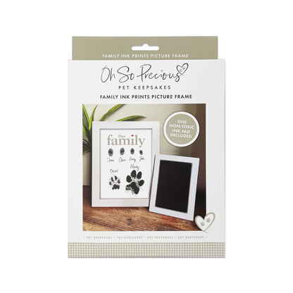 Family Finger & Pet Paw Print Frame With Ink Kit
