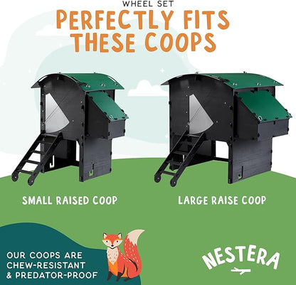 Nestera Set of Two Wheels for Large Penthouse Coop