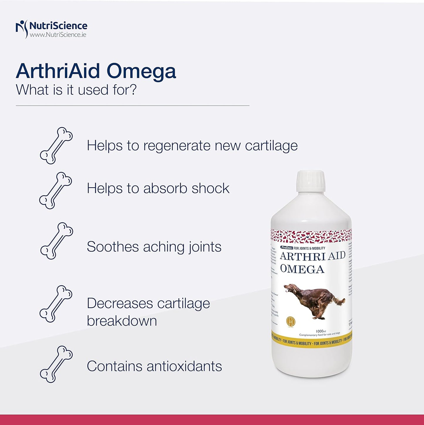 Sweden Care ArthriAid Omega Liquid 1000 ml for Dogs and Cats