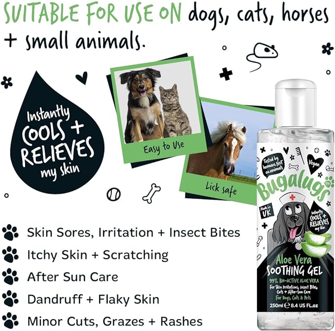 Bugalugs Aloe Vera Soothing Dog Gel Buy Now OurPetsLife