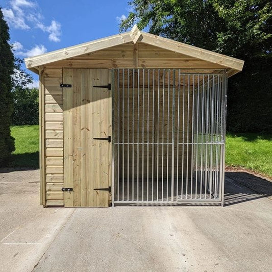 Benchmark Dog Kennel - Single 8 x 4ft, Premium Wood Range