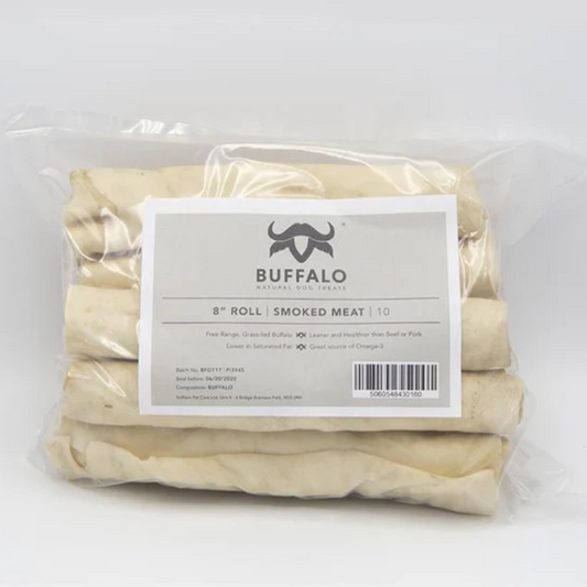 Buffalo Rolls Smoked Meat Dog Treats (10PK)