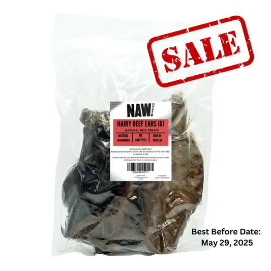 NAW Hairy Beef Ears for Dogs (6PK)