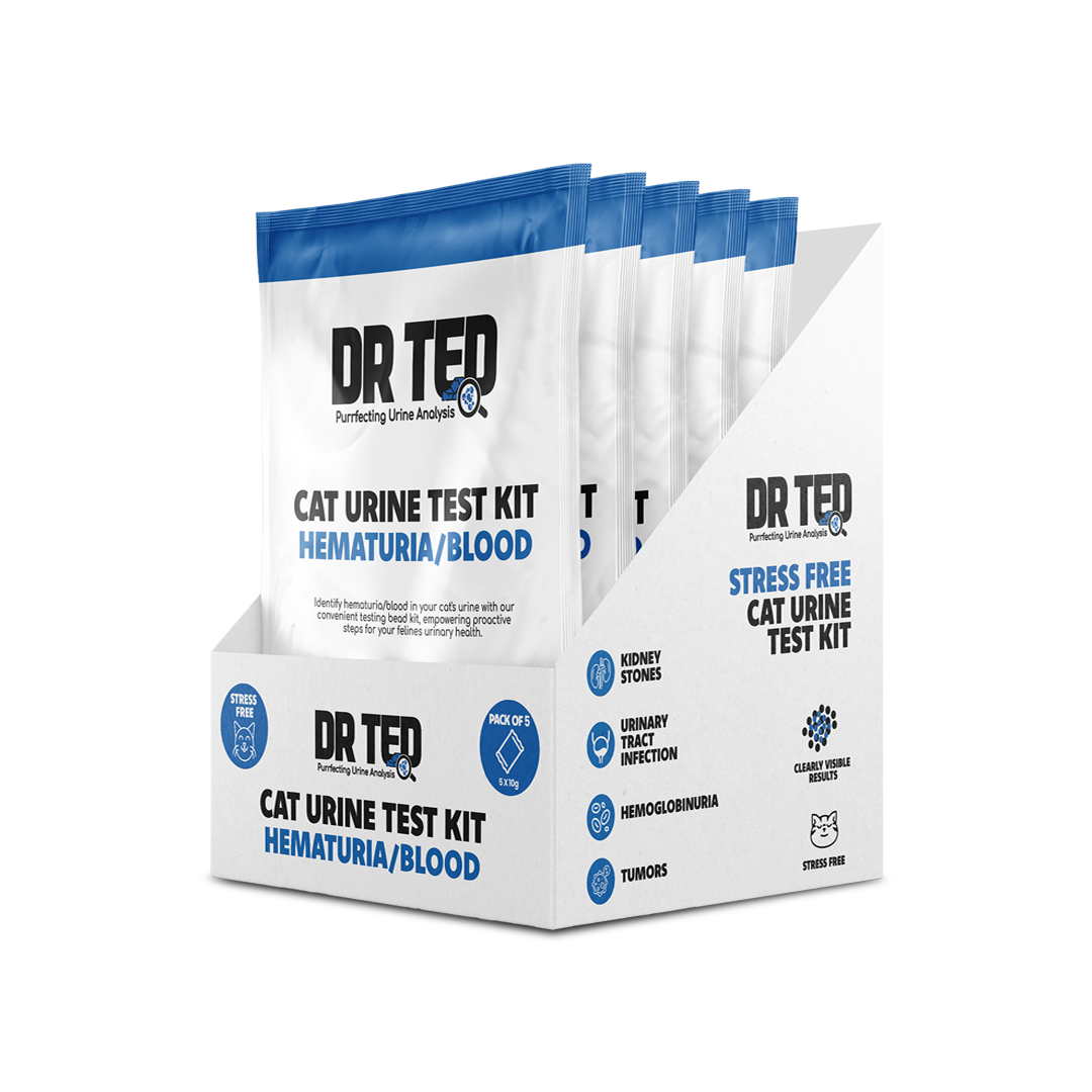 Dr Ted Cat Urine Test Kit Hematuria / Blood Detector 5 Packs