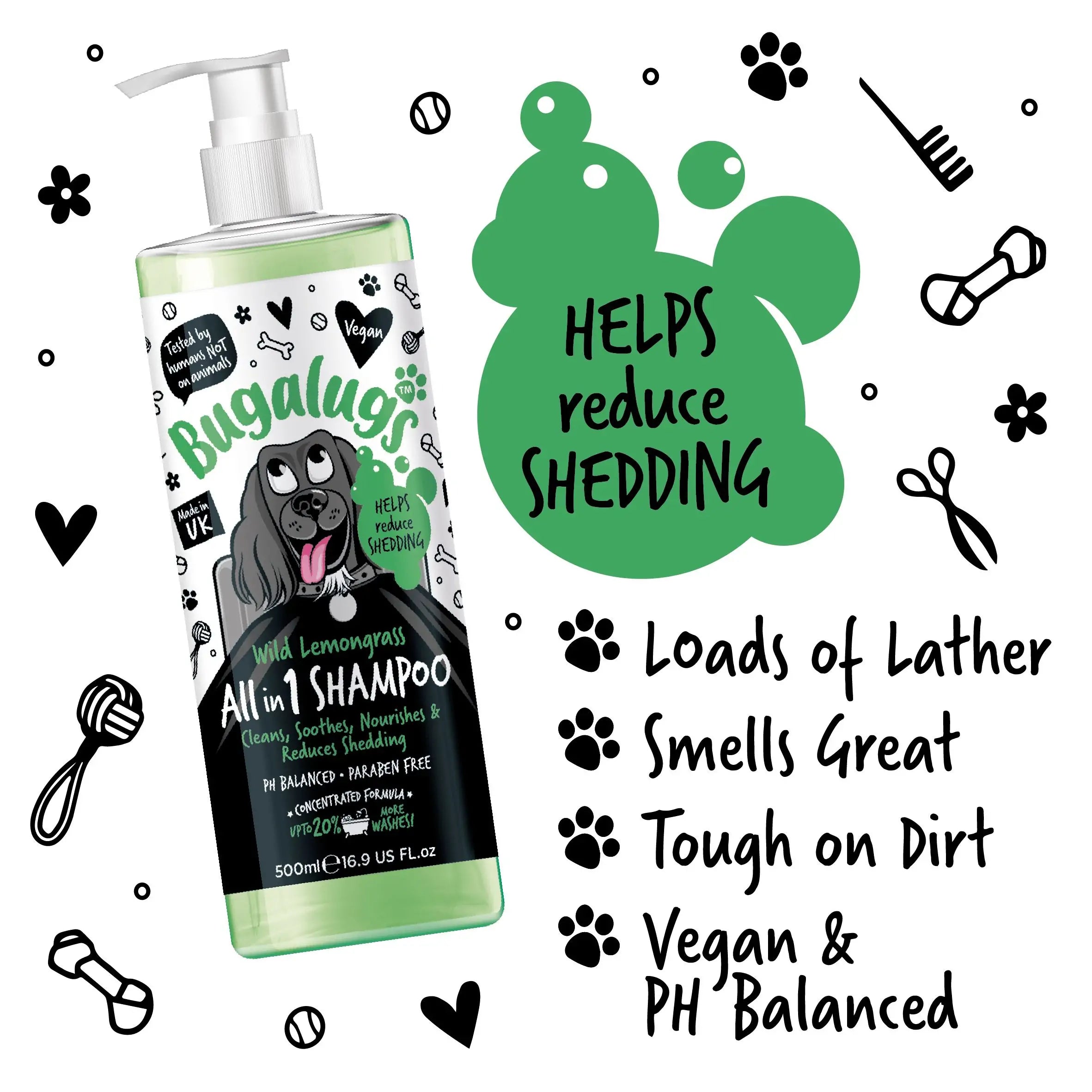 Bugalugs All in 1 Dog Shampoo