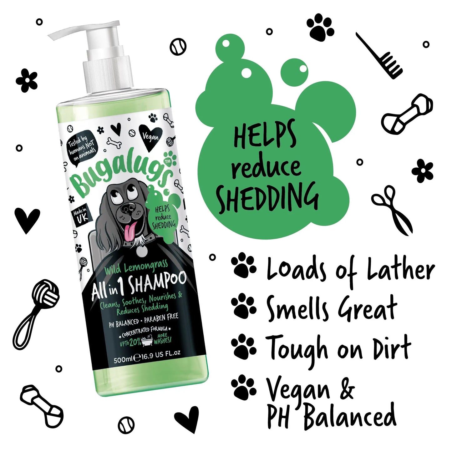 Bugalugs All in 1 Dog Shampoo