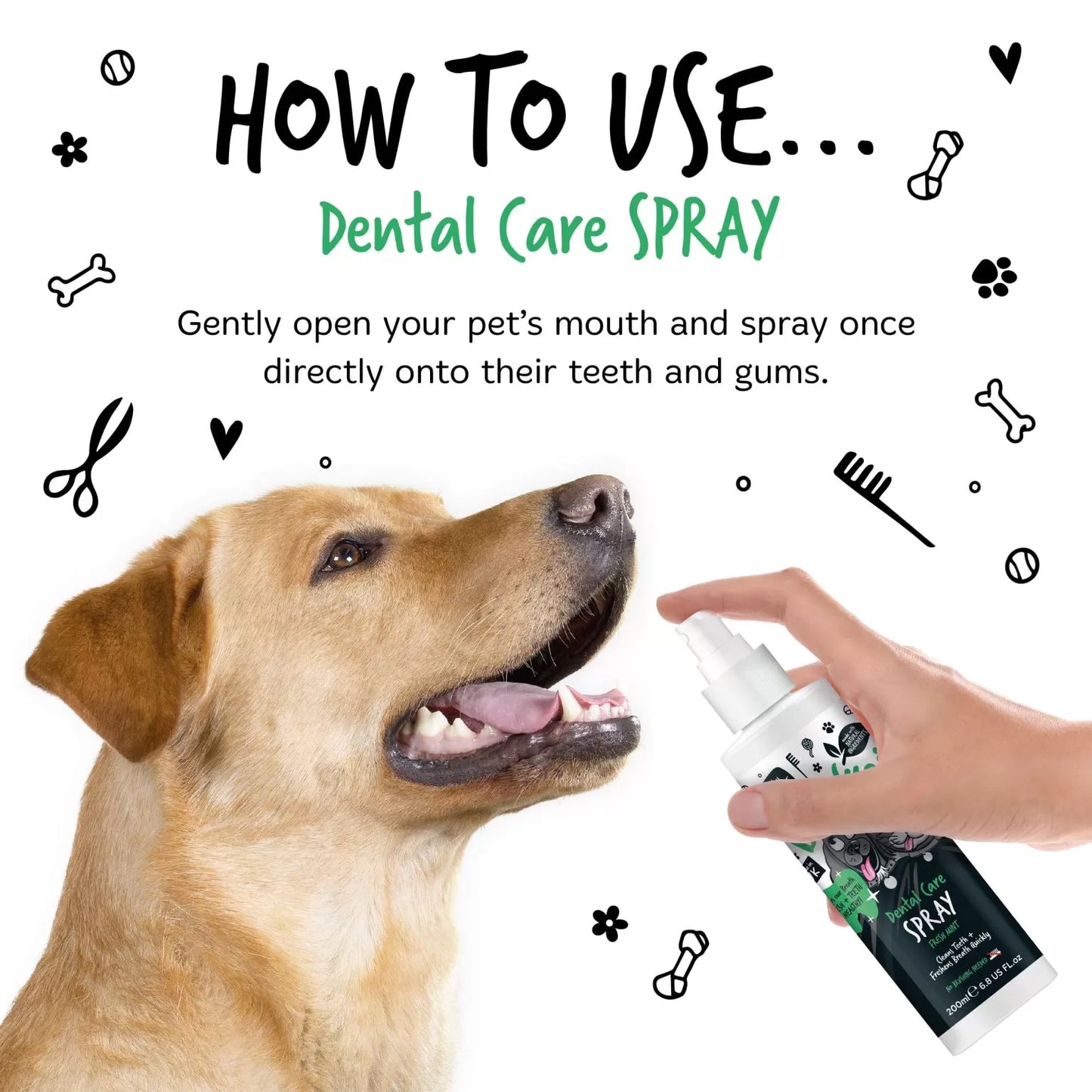 Bugalugs Dental Care Spray for Dogs and Cats 200ml
