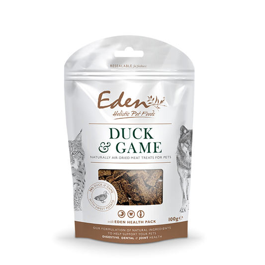 Eden Duck & Game Treats for Dogs and Cats 100g