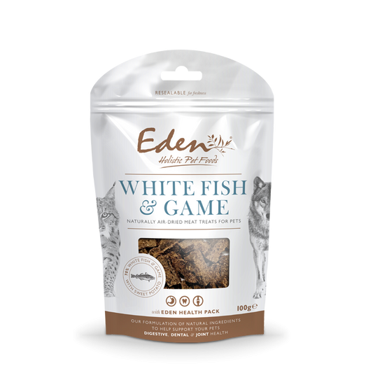 Eden White Fish & Game Treats for Pets 100g