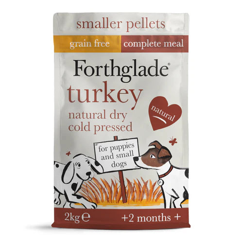 Turkey Grain Free Cold Pressed Natural Dry Dog Food 4KG - For Small Dogs