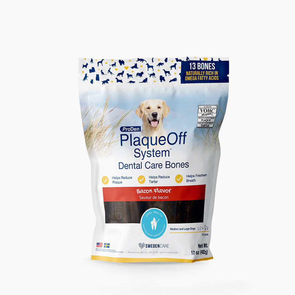 ProDen PlaqueOff® Dental Care Bones – Bacon Flavour