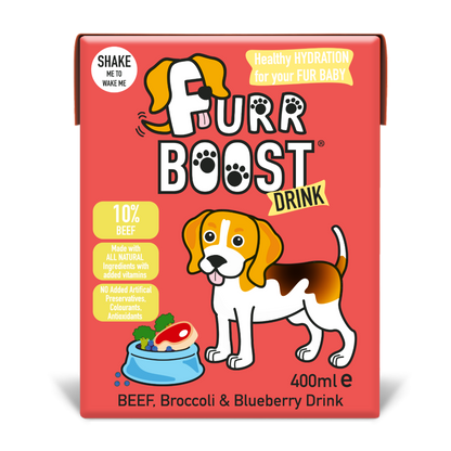 Furr Boost Dog Drink Beef, Broccoli and Blueberry, Case 12x400ml