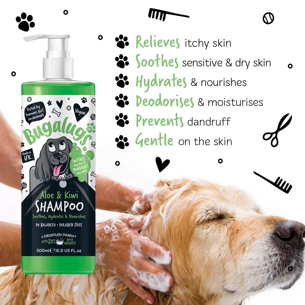 Bugalugs Aloe & Kiwi Dog Shampoo