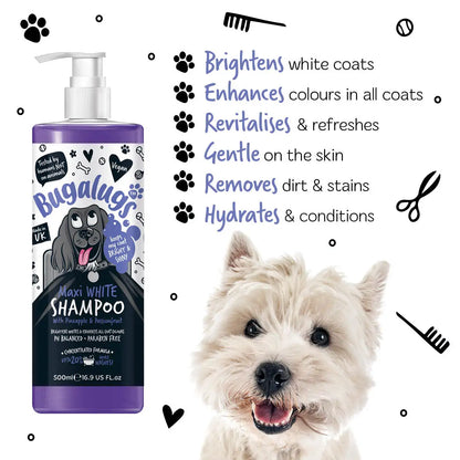Bugalugs Maxi White Dog Shampoo