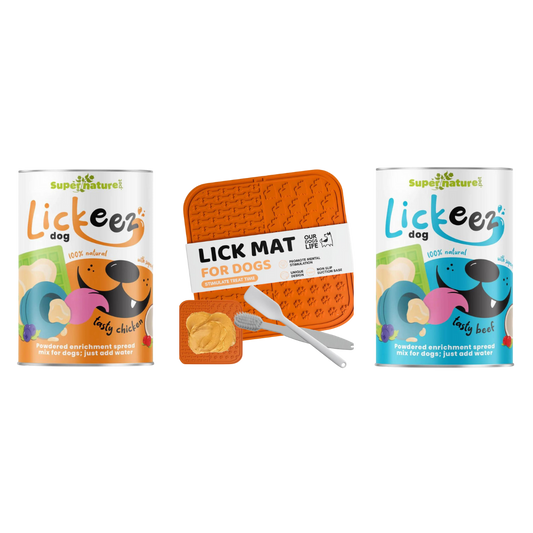 Lick Mat For Dogs with Spreader & Brush + Spread Mix