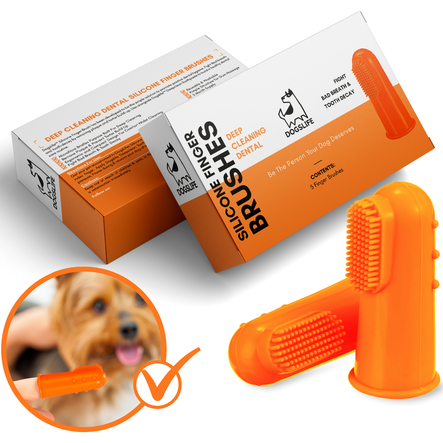 Dog toothpaste hot sale and finger brush